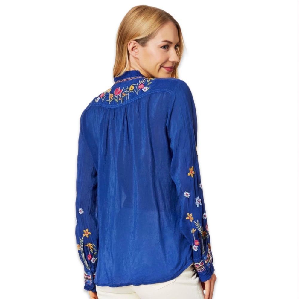 NWT Johnny Was Lolanda Embroidered Button Front Shirt - Picture 2 of 16